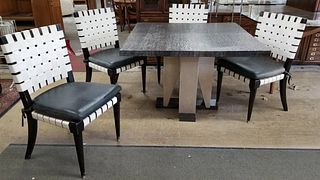 Rare Vintage Mid Century Modern Custom Vicente WolfÂ Niedermaier Sculptural Dining Table and Chairs