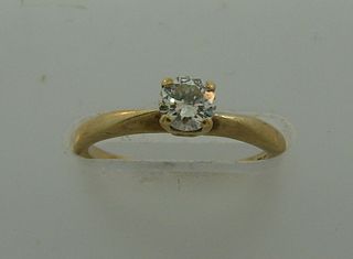 DIAMOND YELLOW GOLD SOLITAIRE RING