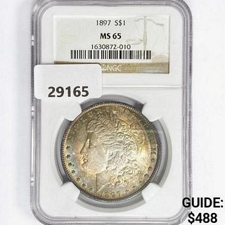 1897 Morgan Silver Dollar NGC MS65