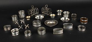 Eight Vintage Sterling Silver Napkin Rings