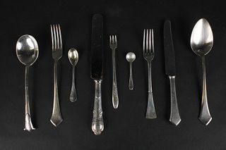 Large Group of Silver Plated Flatware