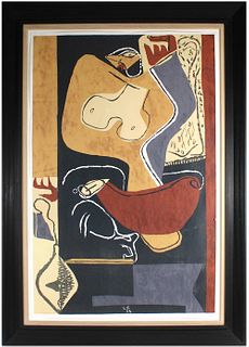 Le Corbusier, Lithograph, "Femme a la Main Levee"