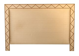 Contemporary Brass Tack Upholstered Headboard