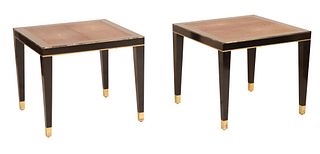 Pair of Contemporary Ebonized Side Tables
