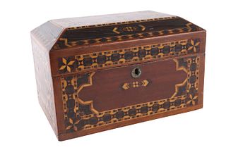 Regency Marquetry Inlaid Jewelry Box
