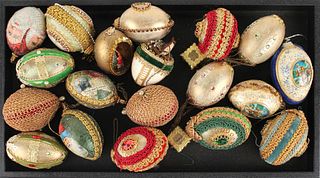 Assorted Vintage Egg Christmas Ornaments