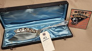 Bx'D Tiffany Sterl "Persian" Ladle Ice Cream Knife 12" 4.80 Ozt