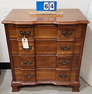 Persmcraft Cherry Chippendale Style Block Front 4 Drawer Chest 29 3/4"H X 27 1/2"W X 17"D