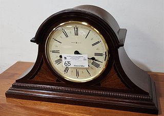 Howard Miller Mahog Mantel Clock 10 3/4"H X 18"W X 6 1/2"D Working