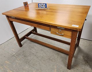 Oak Drafting Table 37"H X58"W X38"F