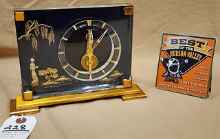 Jager-La Coutre Vintage Mystery Clock6.25"H X9"W X2"D -Working