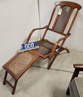 19Th C. Folding Deck Lounge Chair