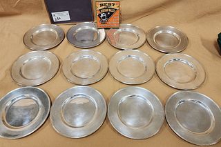 Lot 12  Sterl 6 3/8" Plates 48.70 Ozt