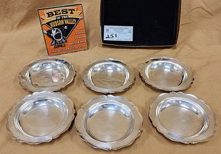 Lot 6 Sterl 4 1/4" Bowls 13.56 Ozt 