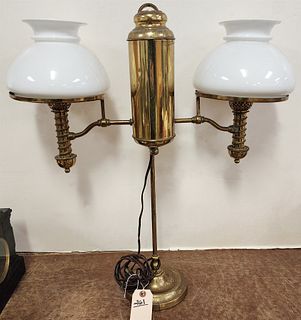 Vintage Brass Student Lamp 26"X22"