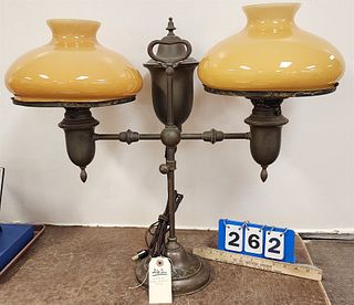 Vintage Brass Student Lamp 24"X26"