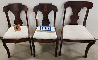 Lot 3 Empire Mahog Chairs