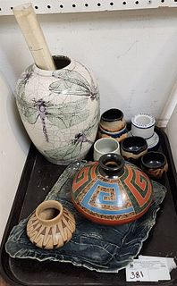 Tray Pottery Vases, Cups, Tray 