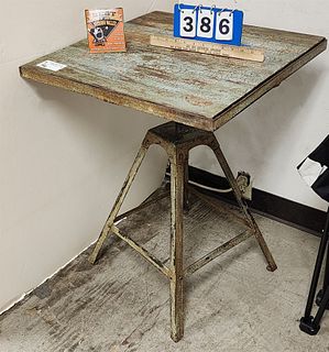 Metal Base Adjustable Height Table 