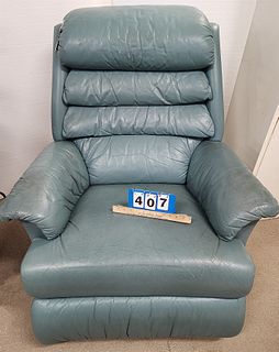 Turquoise Leather Recliner