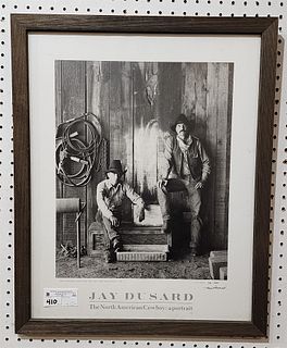 Framed Litho Jay Dusard N. Amer Cowboy: A Portrait 1981 Sgnd W/ Pen Jay Dusard 36/200
