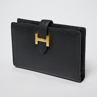 Hermes Noir calfskin Bearn wallet