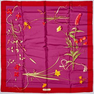 Salvatore Ferragamo floral print silk scarf
