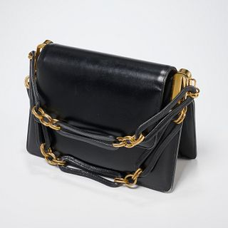 Vintage Igor black leather handbag