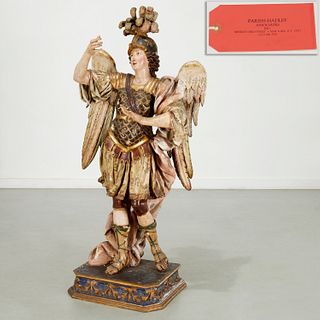 Near life-size Continental carving of an Archangel