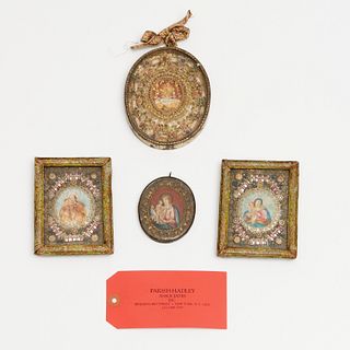 (4) Continental devotional icons and reliquaries
