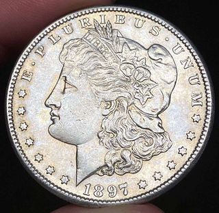 1897-S Morgan Silver Dollar AU58
