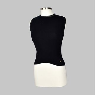 Chanel Black Cashmere Sweater Vest