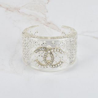 Chanel Acrylic Cuff Bracelet