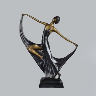 Vintage Art Deco Style Bronze Sculpture