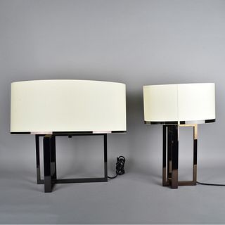 Two Fendi Metal Lamps