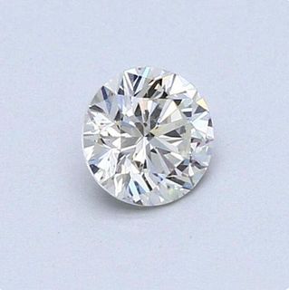 No Reserve GIA - Certified 0.31CT Round Cut Loose Diamond H Color SI1 Clarity 