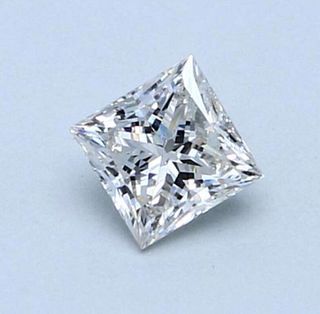 No Reserve GIA - Certified 0.61CT Princess Cut Loose Diamond F Color SI2 Clarity 