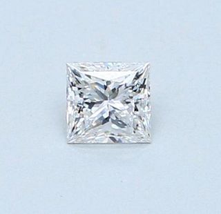 No Reserve GIA - Certified 0.33CT Princess Cut Loose Diamond E Color SI2 Clarity 