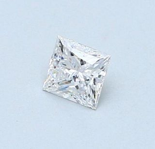No Reserve GIA - Certified 0.32CT Princess Cut Loose Diamond D Color SI2 Clarity 