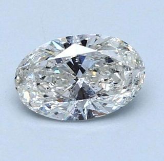 No Reserve GIA - Certified 0.42CT Oval Cut Loose Diamond K Color SI1 Clarity 