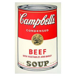 Andy Warhol "Soup Can 11.49 (Beef w/Vegetables)" Silk Screen Print from Sunday B Morning.