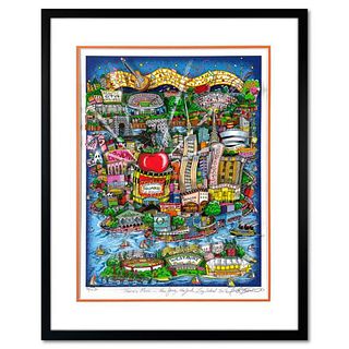 Charles Fazzino, "There's Music: New Jersey, New York, Long Island Too!!" Framed 3D Limited Edition Silk Screen, Numbered and Hand Signed with Certifi