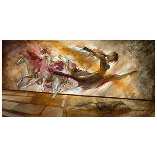 Lena Sotskova, "Force of Nature" Hand Signed, Artist Embellished Limited Edition Giclee on Canvas with COA.