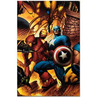 Marvel Comics "New Avengers #6" Numbered Limited Edition Giclee on Canvas by Bryan Hitch with COA.