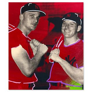 Steve Kaufman (1960-2010), "Yankees Greats" Hand Painted, Hand Pulled Limited Edition Silkscreen on Gallery Wrapped Canvas, Numbered 31/50 and Hand Si
