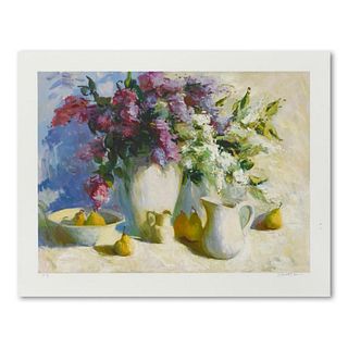 S. Burkett Kaiser, "Lilacs with Pears" Limited Edition, Numbered and Hand Signed with Letter of Authenticity.