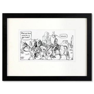 Bizarro, "Footnotes" is a Framed Original Pen & Ink Drawing by Dan Piraro, Hand Signed with Letter of Authenticity.