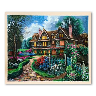 Anatoly Metlan, "Country Cottage" Hand Signed Limited Edition Serigraph on Paper with Letter of Authenticity.
