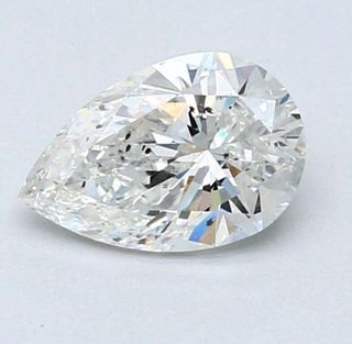 No Reserve GIA - Certified 0.61CT Pear Cut Loose Diamond F Color SI1 Clarity 