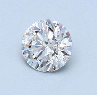 No Reserve GIA - Certified 0.54CT Round Cut Loose Diamond F Color I1 Clarity 
